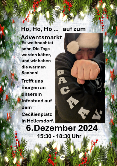 Ho, Ho, Ho…                      Auf zum Adventsmarkt   nach Berlin –  Hellersdorf 🗓